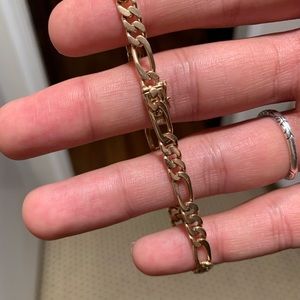 Vintage 14kt Figaro Chain Bracelet